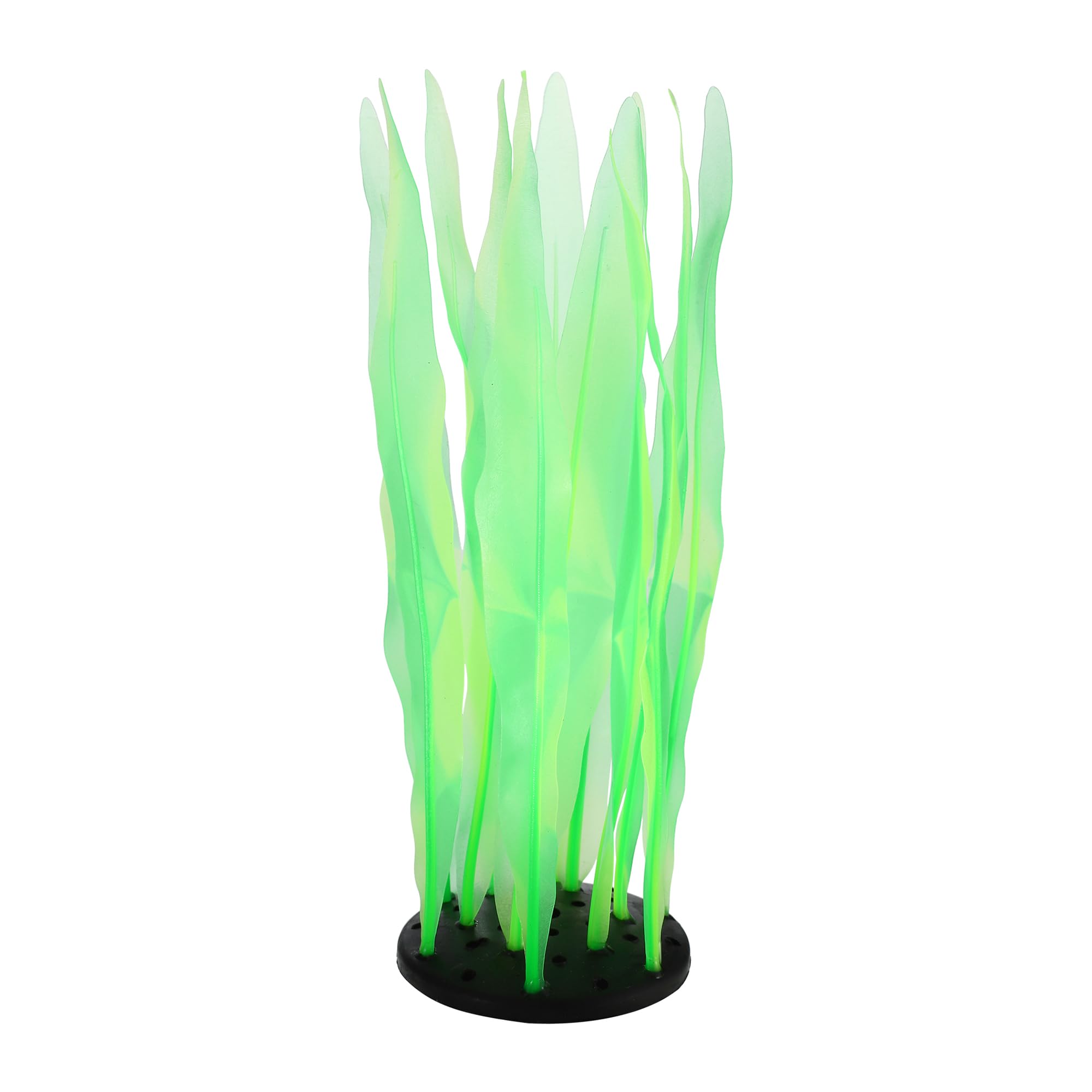 CAPASTECSoft Silicone Glowing Seaweed, Fluorescence Aquatic Artificial Kelp for Aquarium (Green)