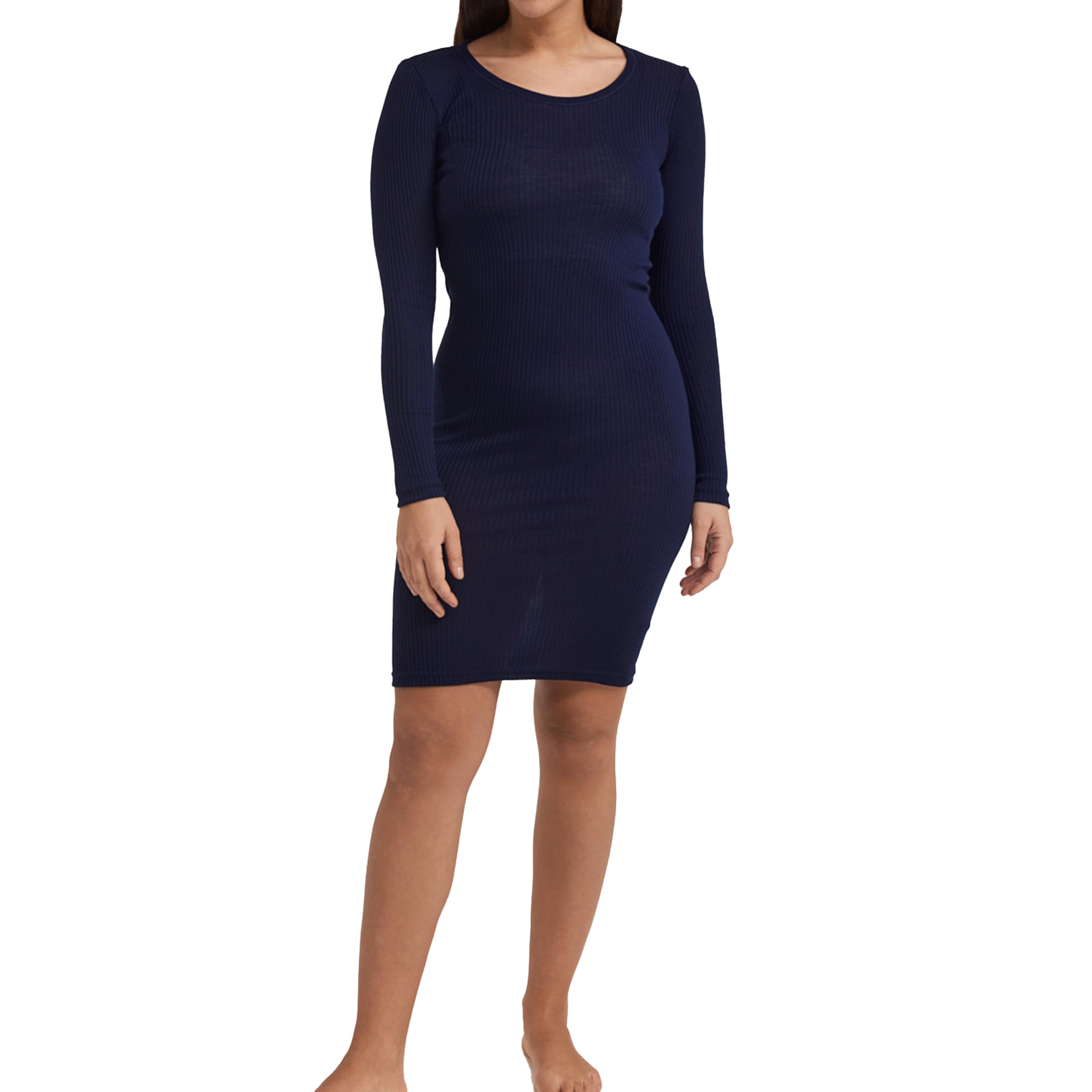 Dilling Women's Dark Navy Merino Wool Dress 14