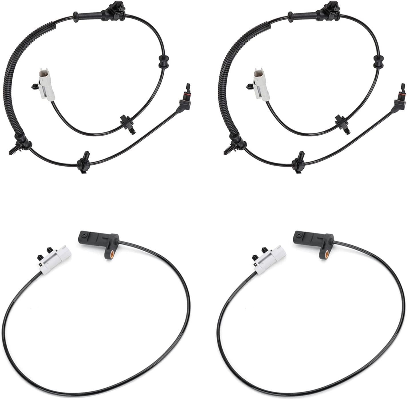 1Set ABS Wheel Speed Sensors Front Rear Left Right 56044144AD 56044144AC 56044146AB 56044146AA ALS2113 ALS1401 Compatible with J-eep Commander 2006-2010 Grand Chrokee 2005 2006 2007 2008 2009 2010
