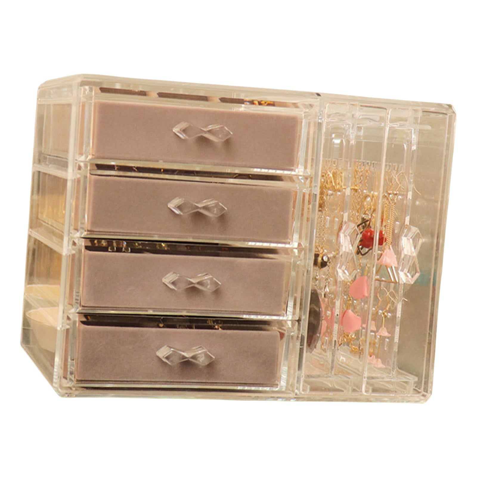 Yrohgkpn A Multiple Drawer Sturdy Jewelry Box For Organizing Earrings Rings Nd Bracelets Comes With 20 Protective Bags Ccessory Organizers