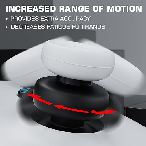 Miniatura 4 de PlayRealm NO FALLING OFF Thumbstick Extender & Silicone Grip Cover 2 Sets for Xbox Series XS & Xbox One SX Controller(Turbo Red)