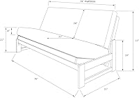 Vista 2 de Kodiak Furniture Aspen - Juego de futón con acabado de moca Reclaim, Oregon Trail Java, completo
