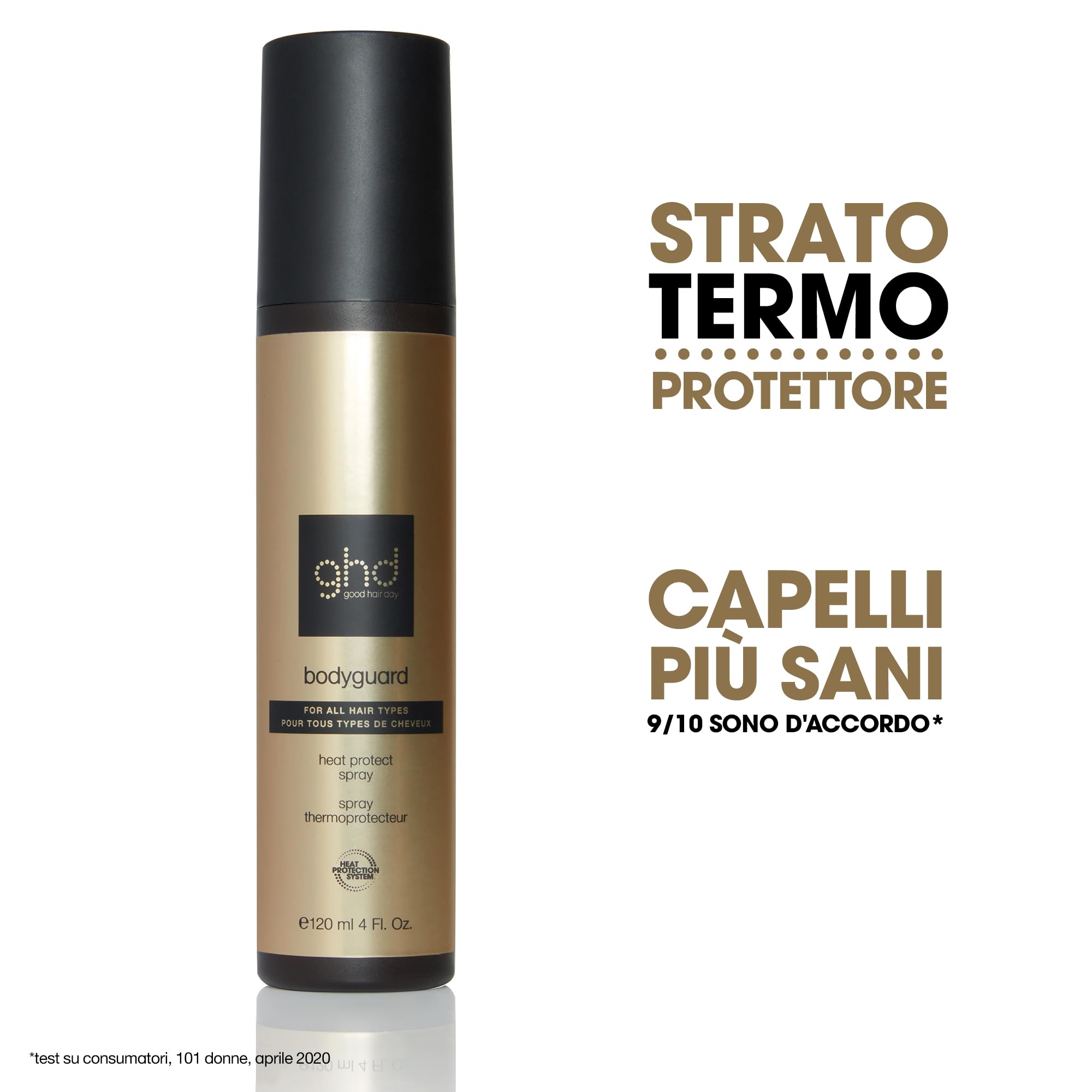 ghd Bodyguard, Spray Termoprotettore per Capelli con Heat Protection System, Protezione Invisibile e Leggera, Previene i Danni da Calore, Per Tutti i Tipi di Capelli, 120 ml