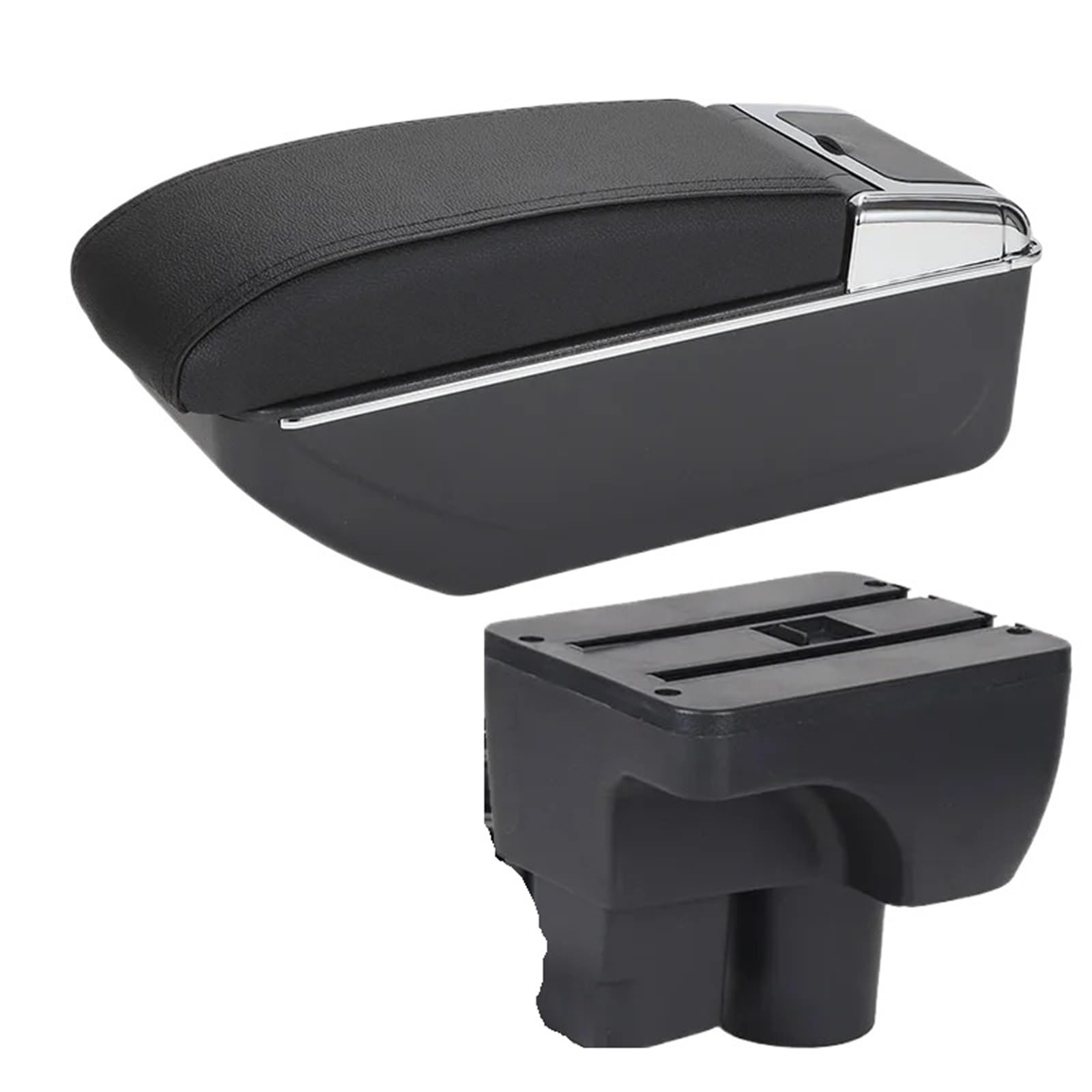 NOKRGQW Car Armrest Box For Chevrolet For Aveo 3 Sail III Car Armrest Box Retrofit Parts Storage Decoration Accessorie(B2 Black line 7USB)