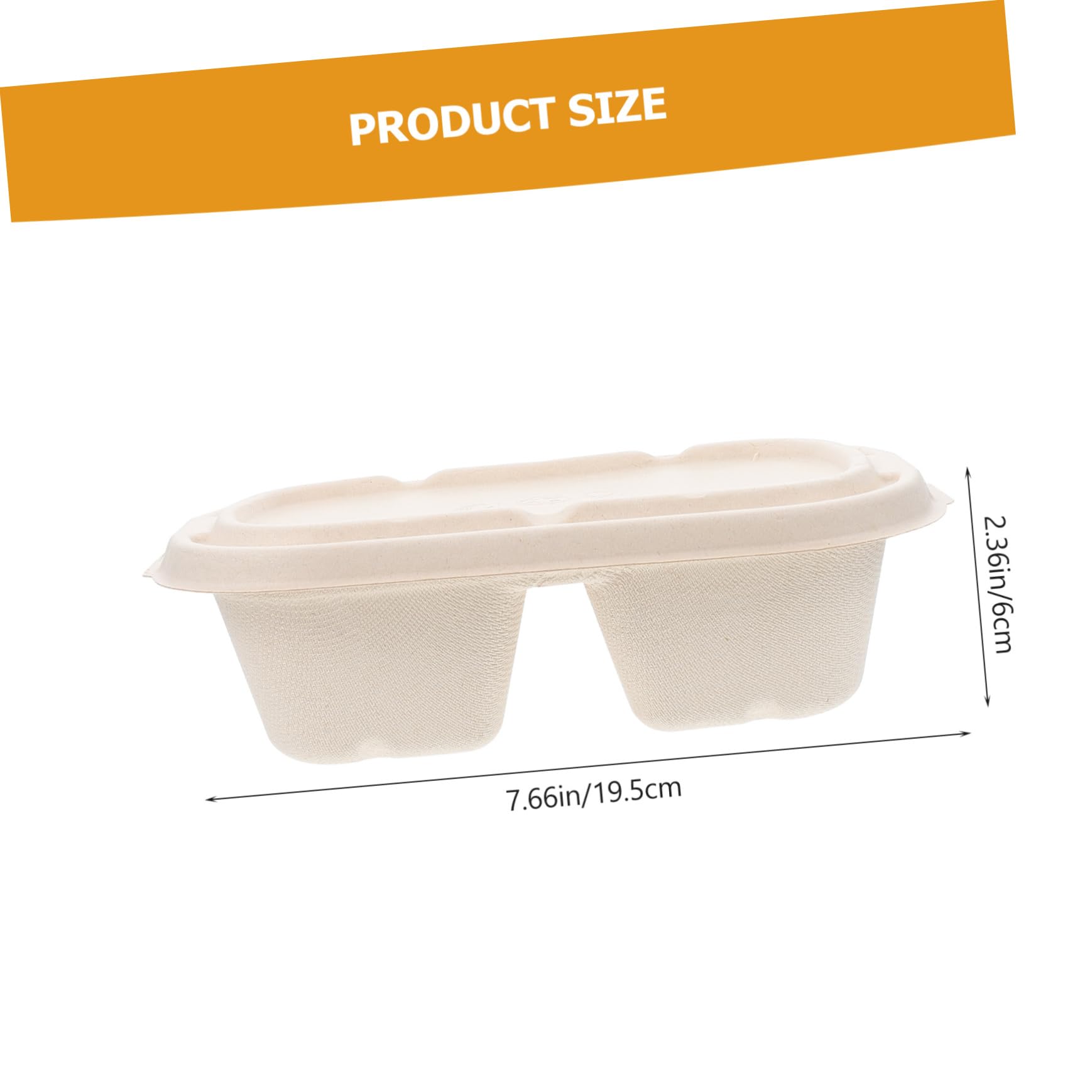 LAPYAPPE 10pcs Disposable Lunch Boxes Paper Packaging for Hotels Schools Canteens for Light Meals