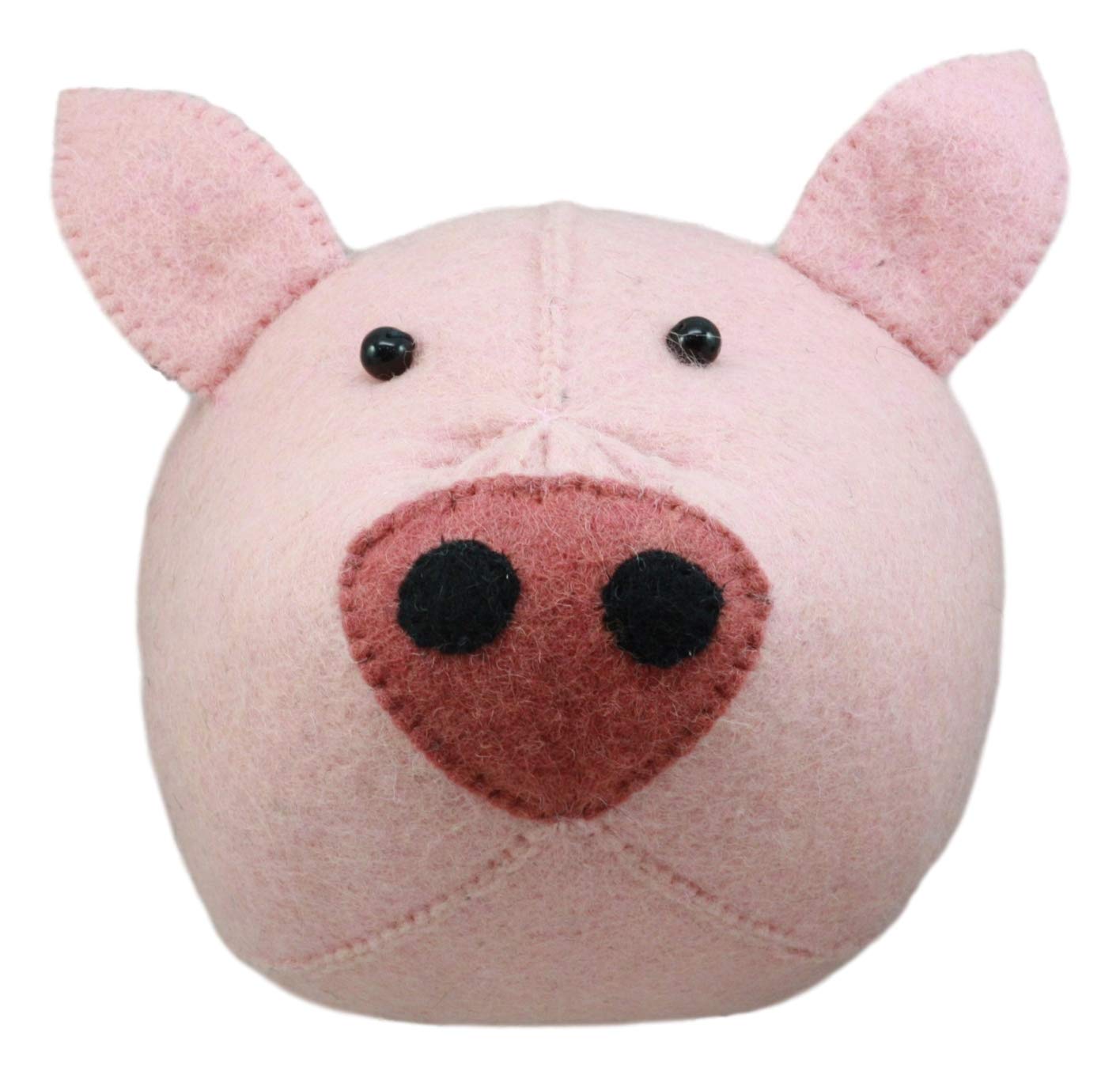 Ebros Fiona Walker England Handmade Organic Baby Animal Head Wall Decor Semi Collection Safari And Farmland Edition (Semi Pig Head)