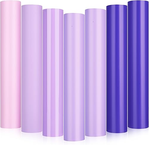 Miniatura 8 de GIRAVINYL - Paquete de vinilo texturizado, 6 colores de vinilo permanente para manualidades, 3 materiales diferentes, vinilo fácil de desmalezar, 11