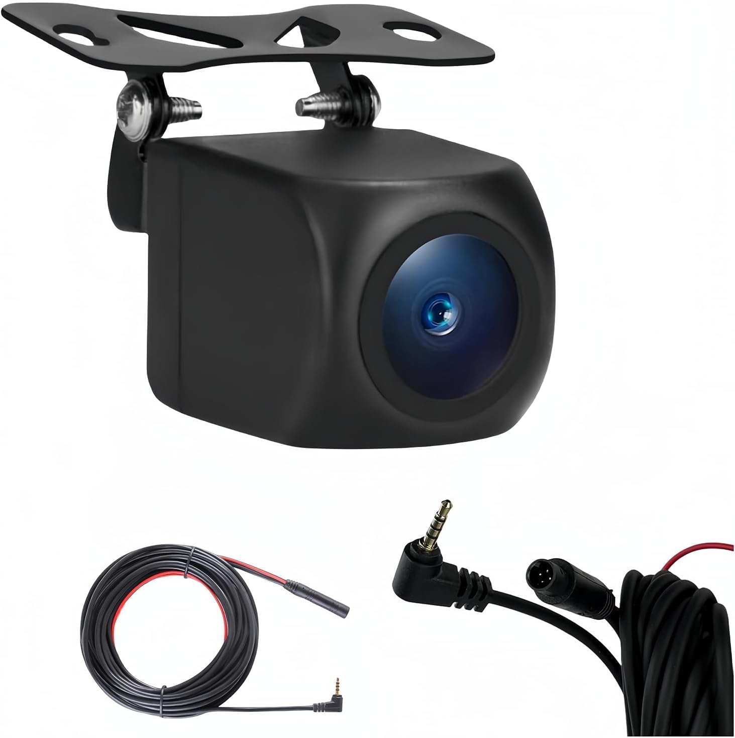 4 Pin Backup Camera for Mirror Dash Cam and Car Play Screen, Compatible with AHD1080P and 720P Only, 4 Pin to 2.5mm Jack Vehicle Backup Camera Dash Cam Front Rear View Camera 23ft Male Plug