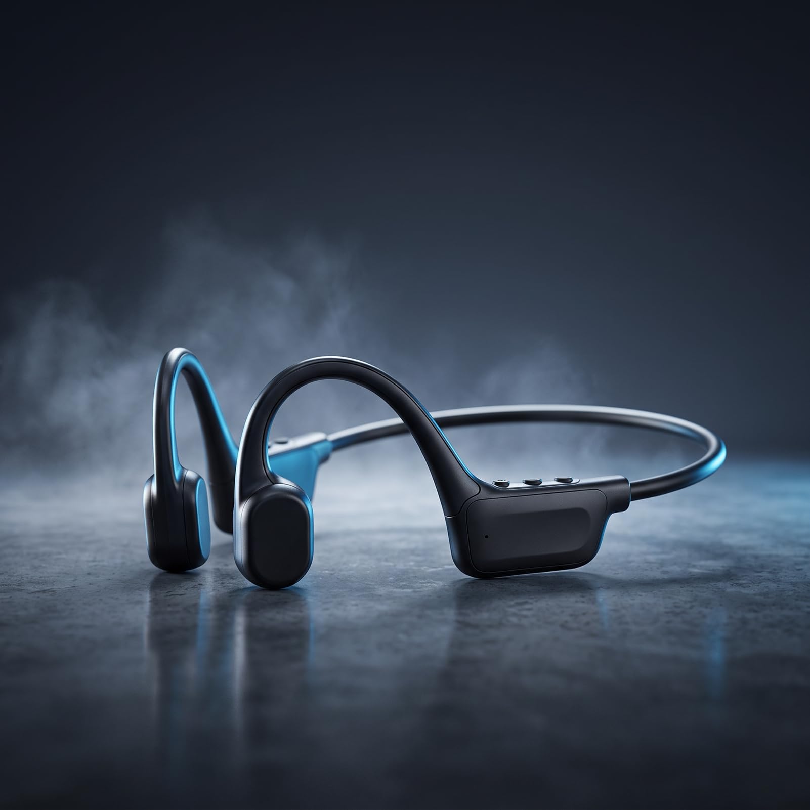 SENECESLI Écouteurs de Sport Bluetooth à Conduction Osseuse, Noir, (Black)