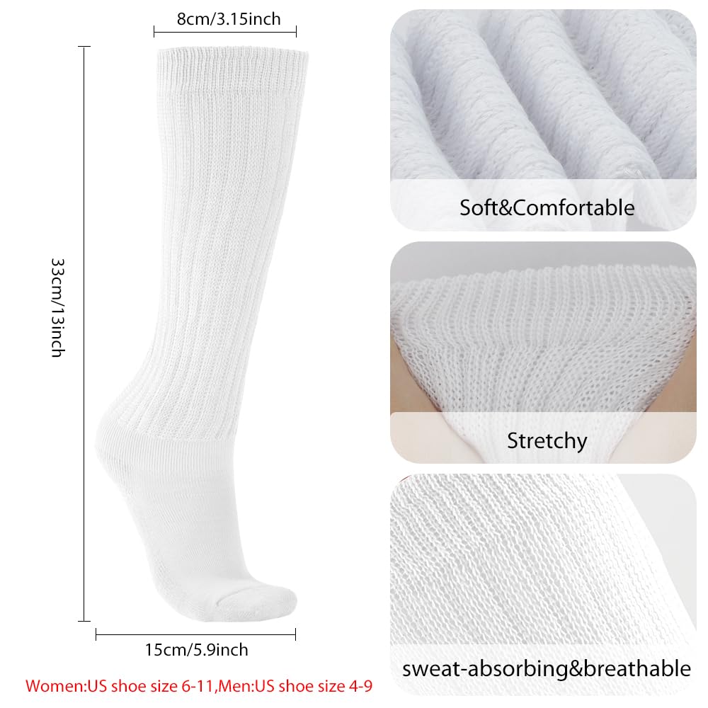 Calcetines altos hasta la rodilla para mujer y hombre, paquete de calcetines largos de neón
