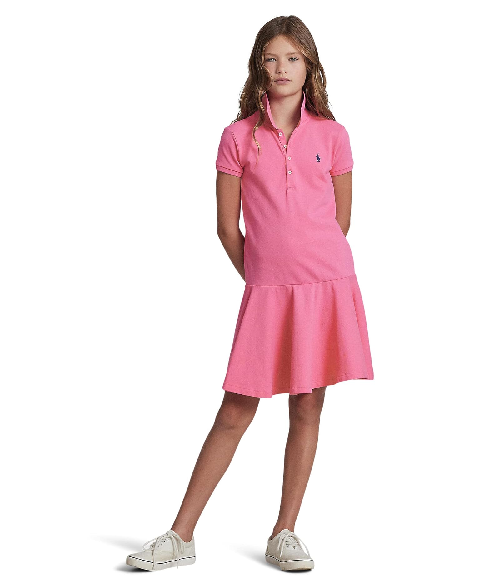Girl's Dresses Polo Ralph Lauren Kids Short-Sleeve Polo Dress (Big Kids) - Picture 4 of 6