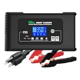 Battery Charger 0-35A,12V/24V Lithium Battery Charger for LiFePO4,Lead Acid,AGM,RV,Marine,Boat, and Deep Cycle Batteries,9 Stage with Pulse Repair,Smart Car Trickle Charger & Maintainer