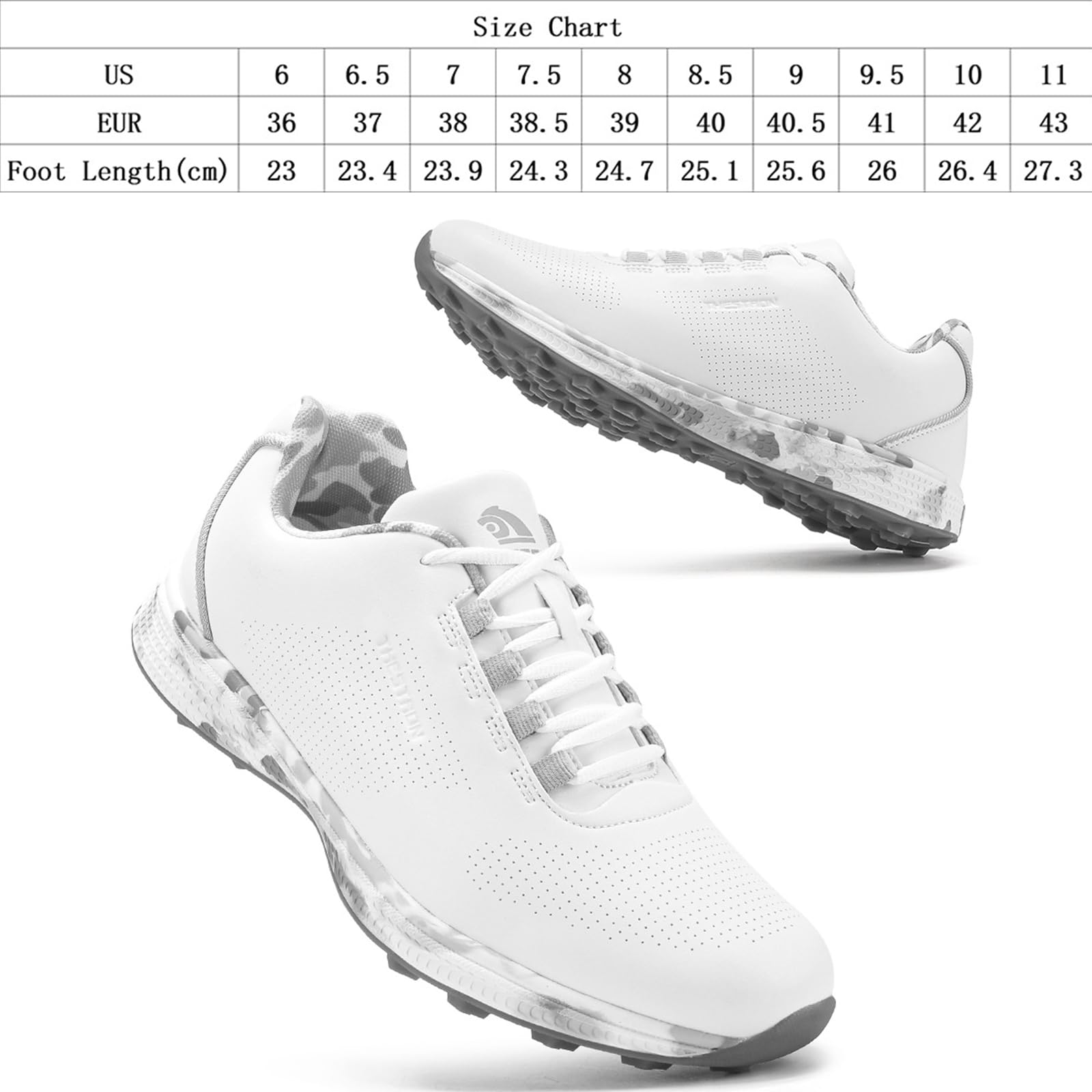 Damen Golfschuhe Leichte Bequeme Golf Sportschuhe mit Schnürung wasserdichte atmungsaktive rutschfeste