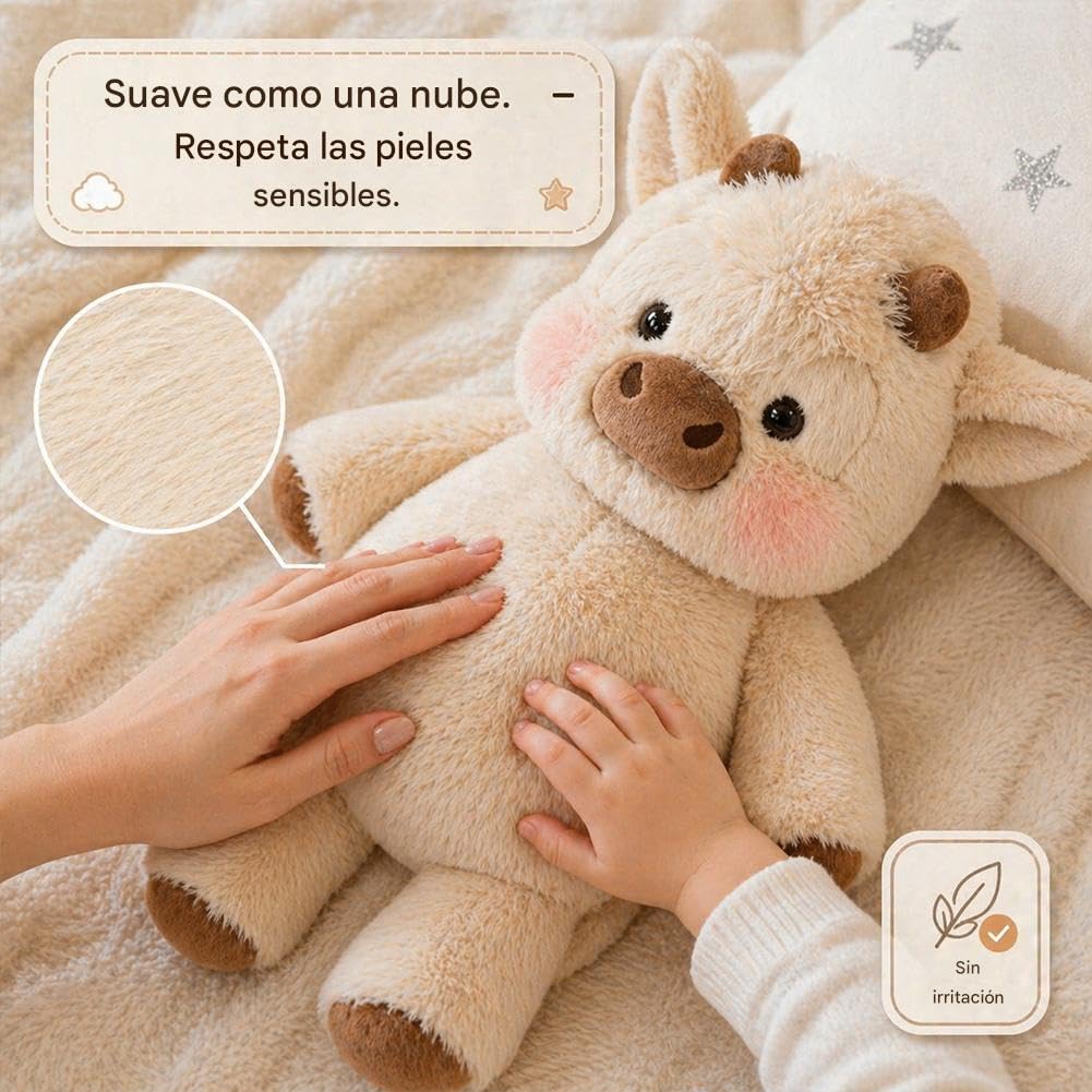 Peluche Que Corre,Vaca De Peluche Suave – Peluche De Vaca De 45 Cm – Animal Ultrasuave para Aliviar– Ideal para Abrazar, Jugar y Decorar La Habitación (A)