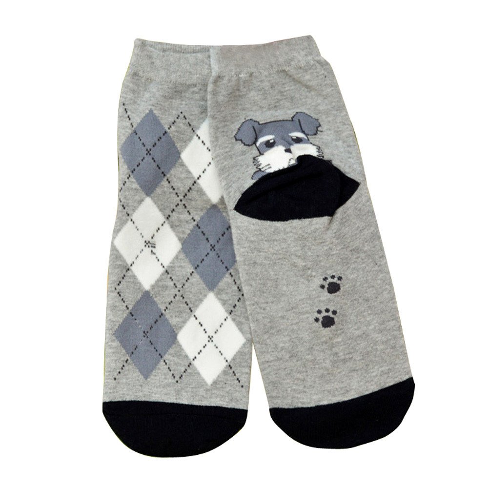EZB Womens Novelty Dog Socks UK 3-7 (Schnauzer Grey)