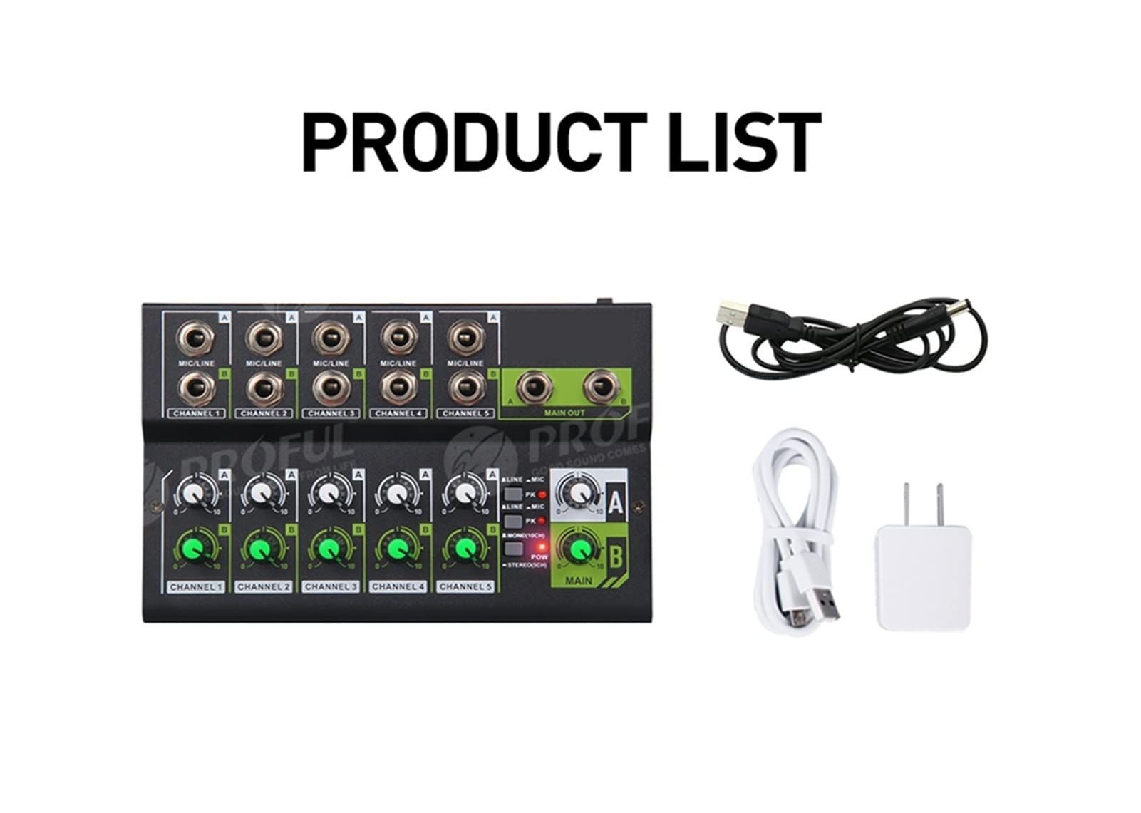 Attrezzatura per DJ per Feste Mini Portatile a 10 canali DJ Expander Audio Controller, Passaggio tra Stereo e Mono, for Fase Multi-Dispositivo, Banda.