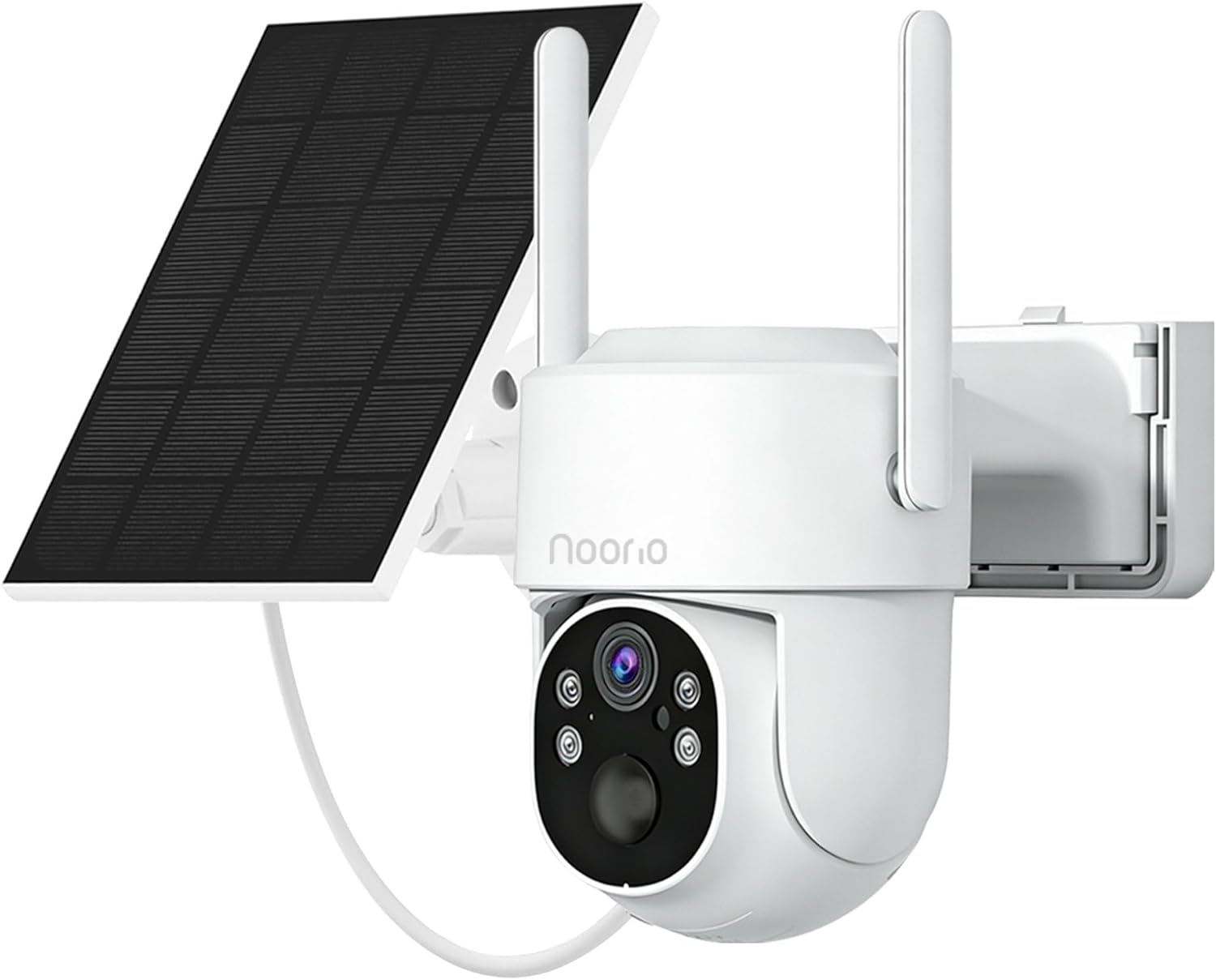 Noorio Solar Security Cameras Wireless Outdoor, 5G & 2.4G WiFi Cameras for Home Security, 1080P Battery Powered Outdoor Camera, Color Night Vision, AI Motion Detection, 2-Way Audio, Siren, IP65,
