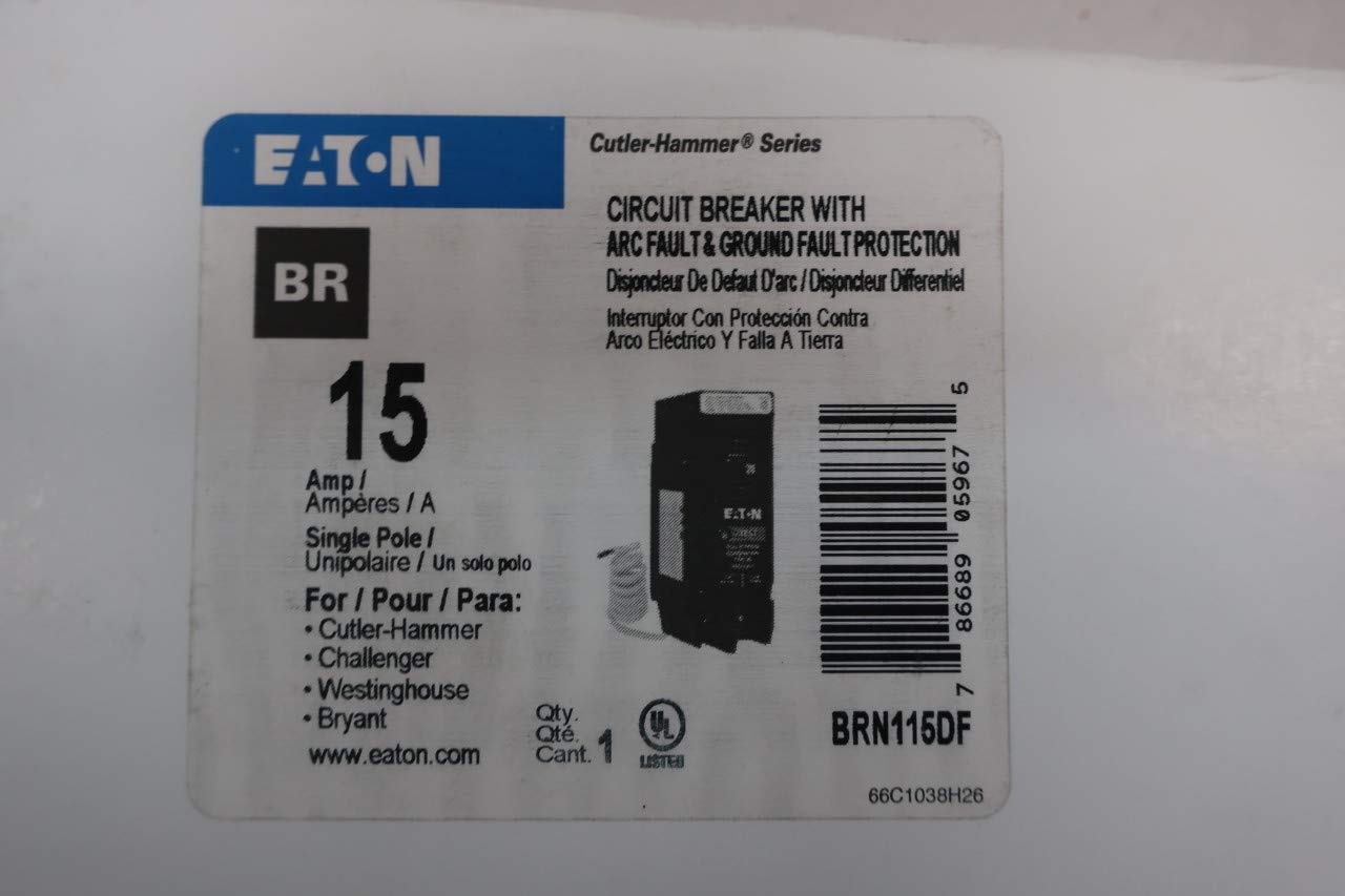 CUTLER HAMMER BRN115DF Miniature Circuit Breaker 1P 15A 120V-AC