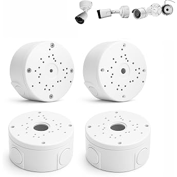 ABS Camera Junction Box Waterproof Pack of 4 for Surveillance Camera | Surveillance camera connection box for indoor and outd