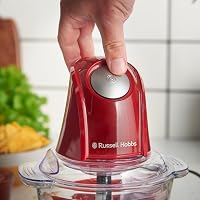 Russell Hobbs Elektromos Mini Aprító Piros 500ml Üveg Edénnyel Húshoz Zöldséghez 5