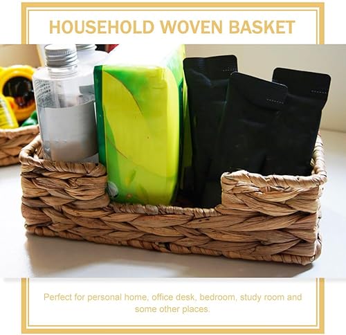 Miniatura 4 de Cestas de almacenamiento de paja bohemias cajas de almacenamiento de escritorio bohemias decorativas tejidas a mano, cestas de cuerda de papel