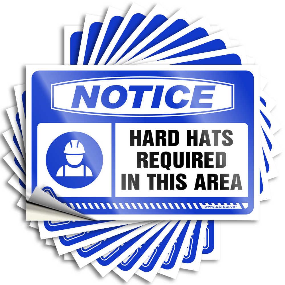 Fzfn Boys Colour Summer Quote Durable Laptop | Notice Hard Hats Required In This Area Fire Self Adhesive Sticker For Free Diy(8X12cm)