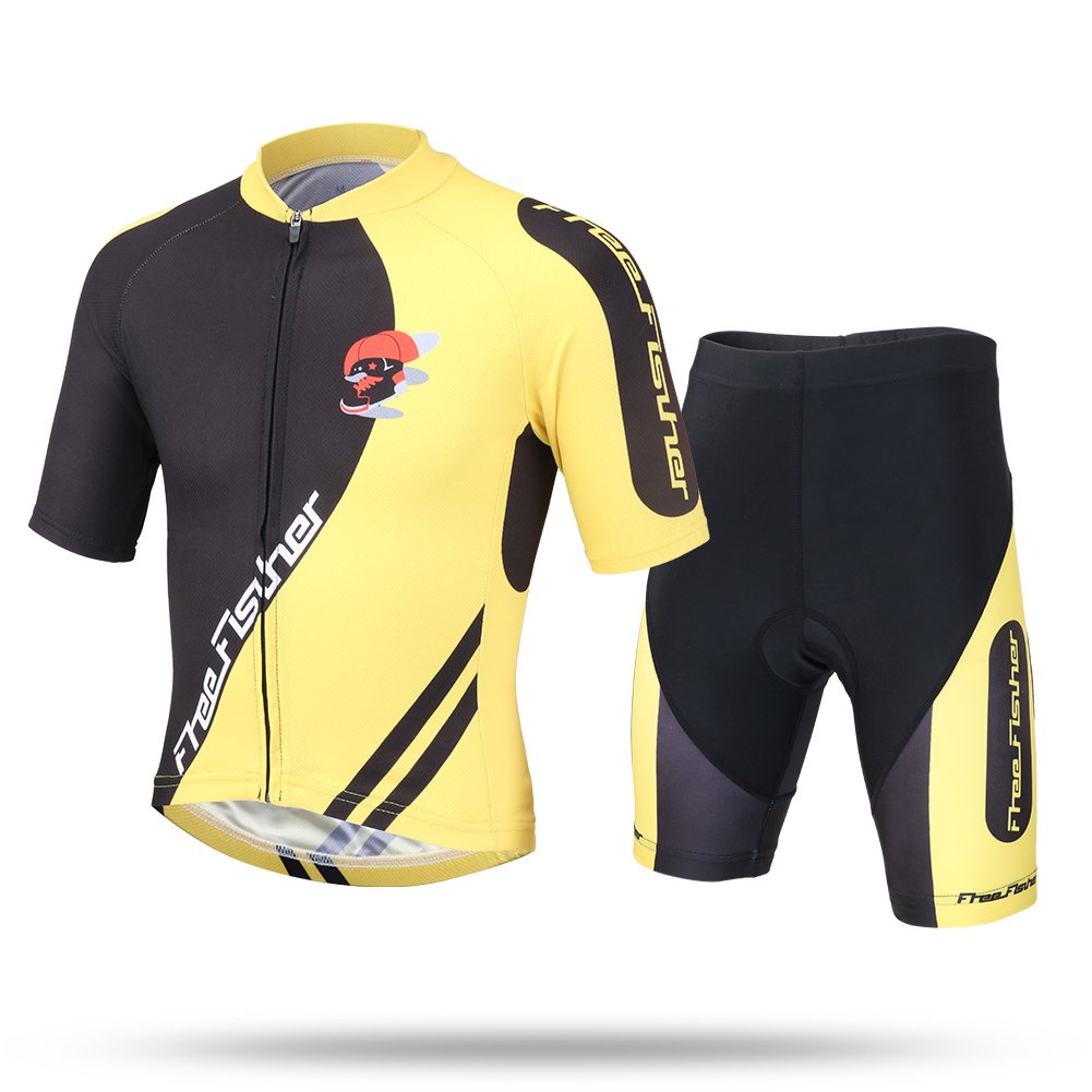 Niños Maillots de Bicicleta Conjunto de Ropa de Ciclo Jersey de manga corta + Pantalones