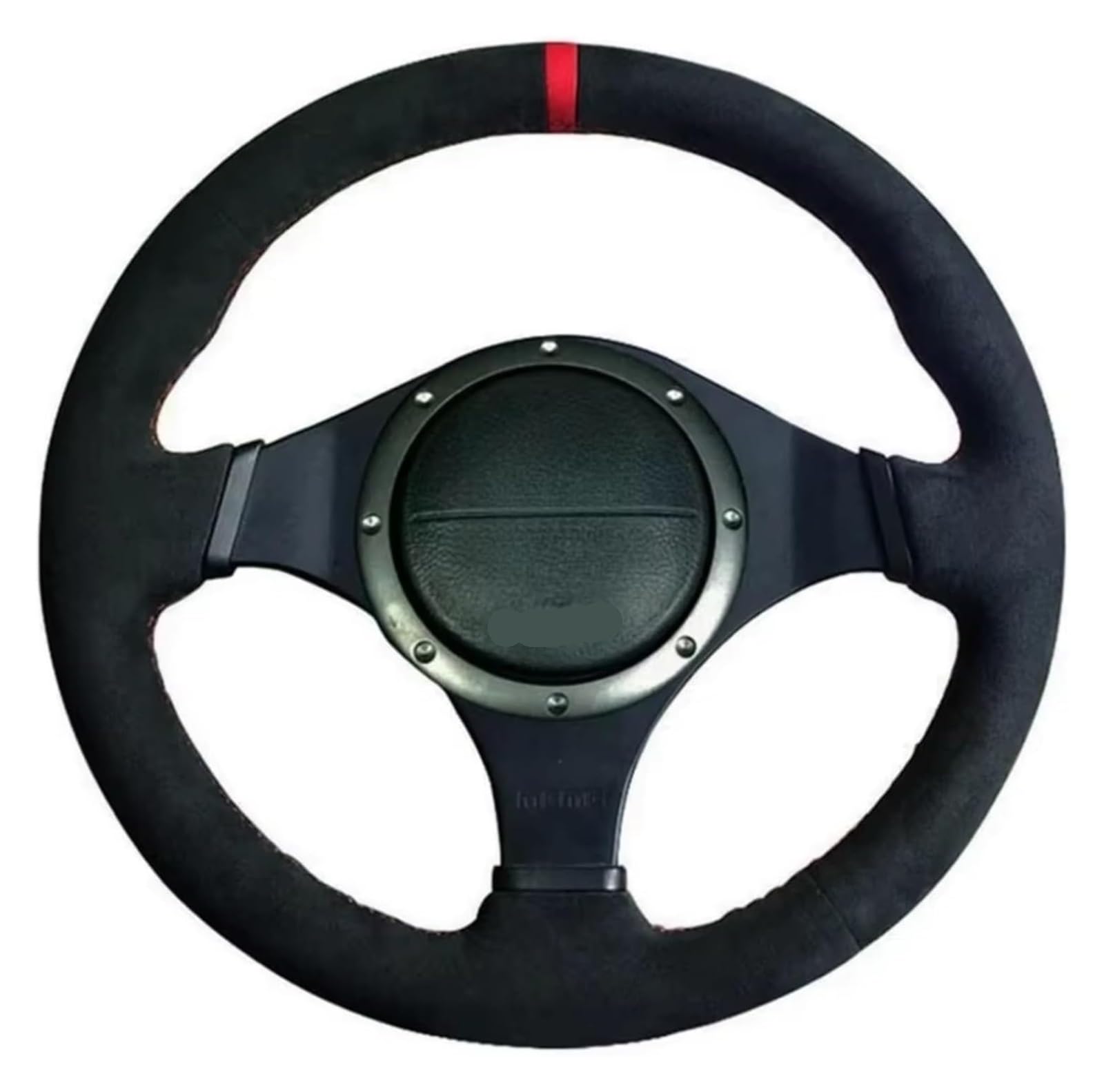 Segmented Steering Wheel Protector For Mitsubishi For Lancer For Evolution 8 VIII 2003-2005 For 9 IX DIY Soft Suede Leather Car Steering Wheel Cover Protective(Gray Thread)