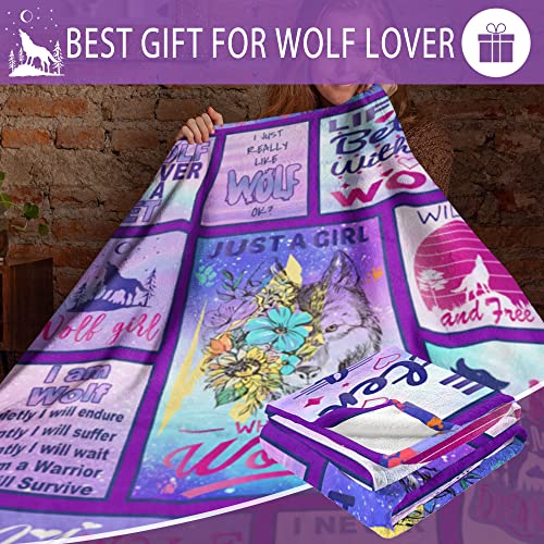 Shanfeirui Wolf Gifts, Wolf Gifts For Girls, Wolf Gifts For Women, Wolves Gifts For Girls, Wolves Gifts, Wolf Gift, The Wolf Gift, Wolf Blanket, Wolf Gifts For Wolf Lovers Blanket Throw 50" × 60" #TOP5