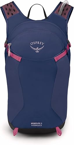 Miniatura 6 de Osprey Sportlite - Mochila de senderismo ligera de 15 litros con depósito hidráulico para hombres y mujeres, alcalinohotspot rosa