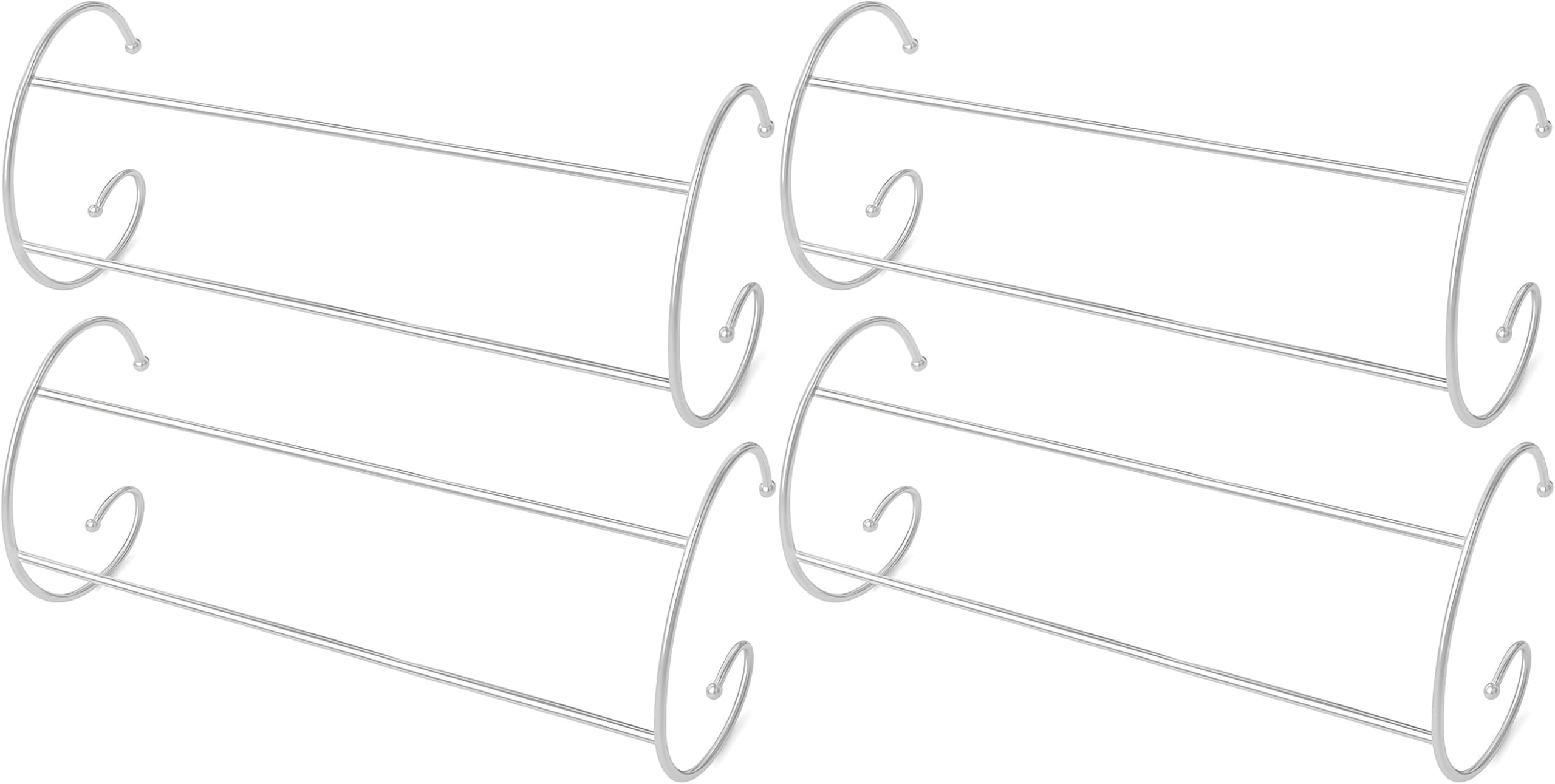 Flatro Chrome Radiator Airer Rack (Pack Of 4) | 2 Bar Radiator Clothes Airer | Indoor Radiator Dryers For Drying Clothes | Lightweight Radiator Dryer | Caravan Clothes Airer For Drying Towels, Socks, & More
