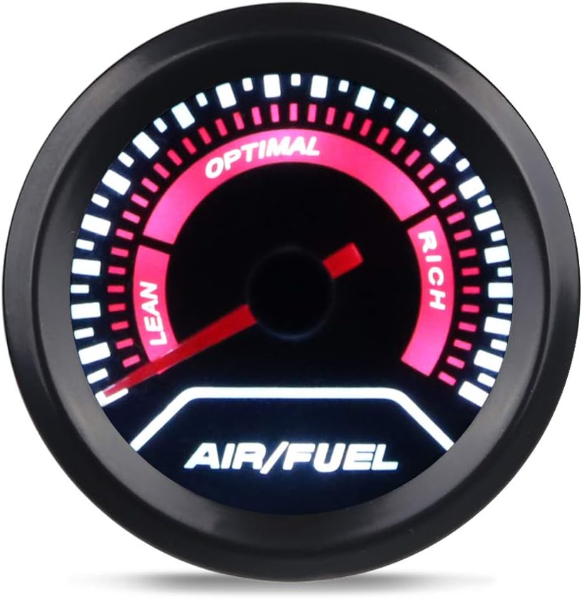 WATERWICH Air/Fuel Ratio AFR Gauge Kit 2inches 52mm 12V Universal for Car SUV Vehicle Automotive