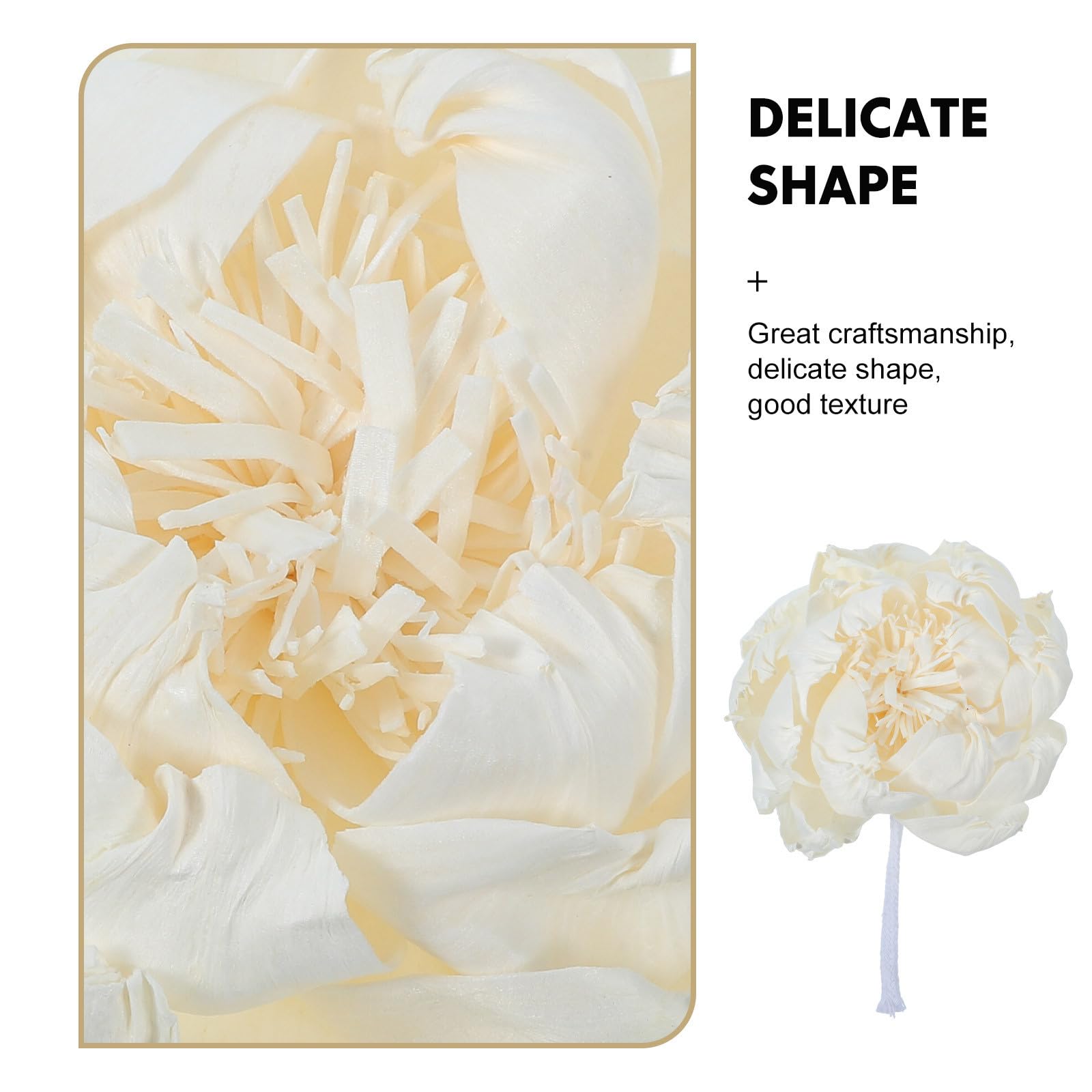 Beaupretty Fleur Diffuseur sans Flamme Rotin avec Motif Pivoine Décoration Parfumée pour Maison et Hôtel Accessoire de Parfum Intérieur Élégant et Naturel