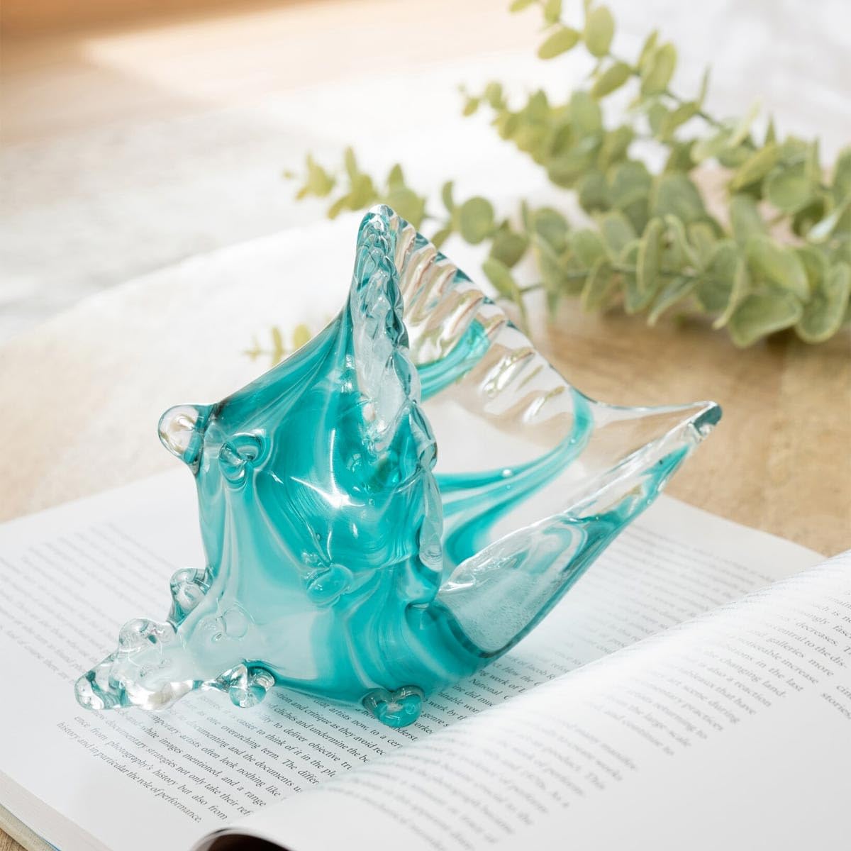 Paris Prix Presse-Papier Coquillage en Verre Océan 22cm Turquoise