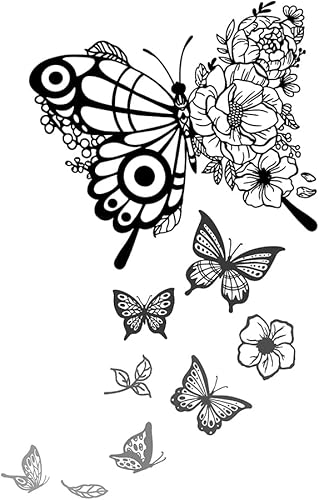 Miniatura 7 de SUPERDANT Pegatina de pared de flores silvestres de diente de león negro, calcomanías de pared de plantas de línea simple, calcomanías de arte de