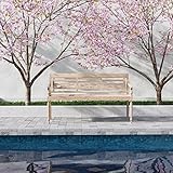 KMH Teak 3-sitzer Gartenbank Harry im Shabby Chic Stil - 2