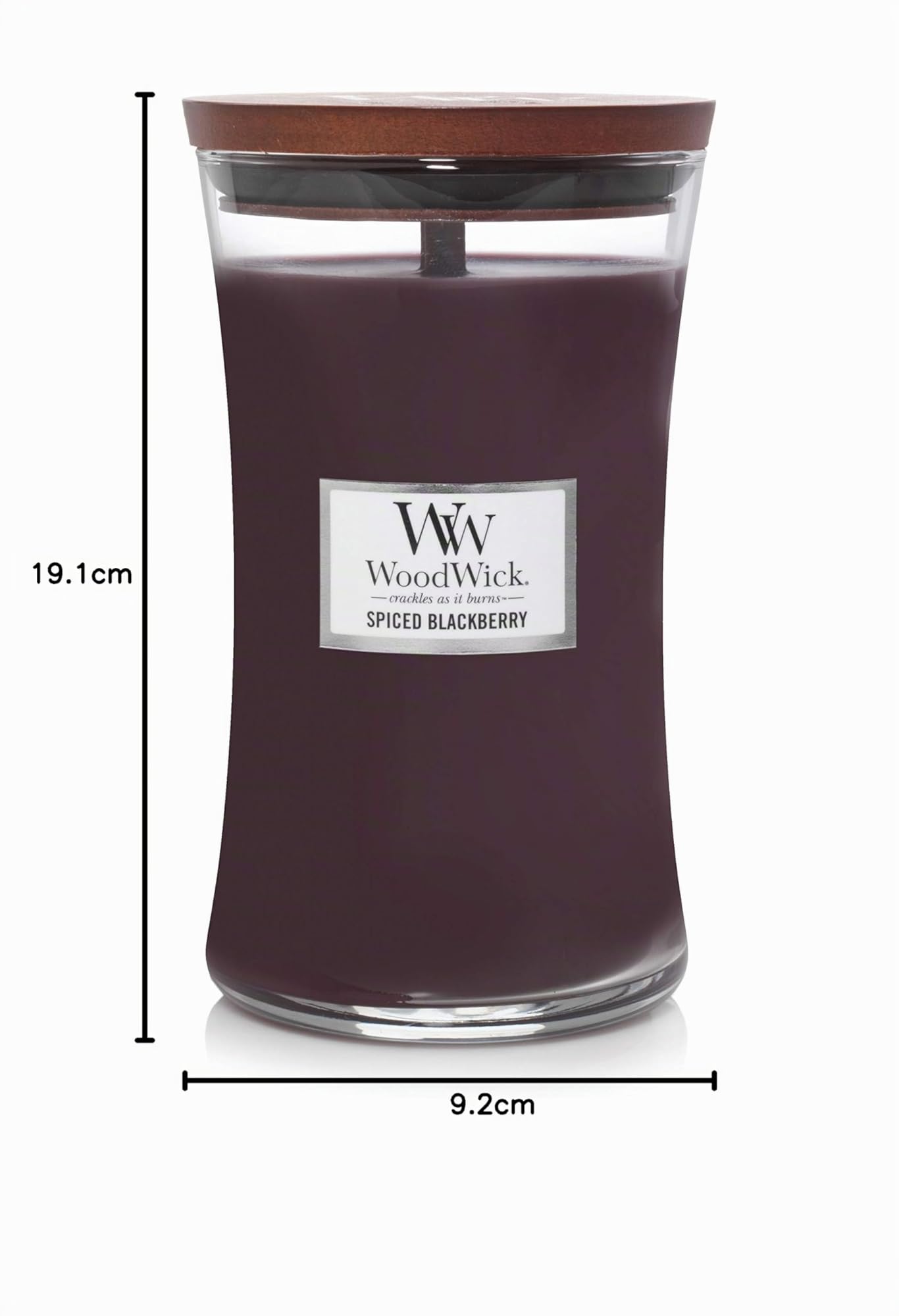 WoodWick | Candela grande | Mora speziata | Ottimo regalo per donne