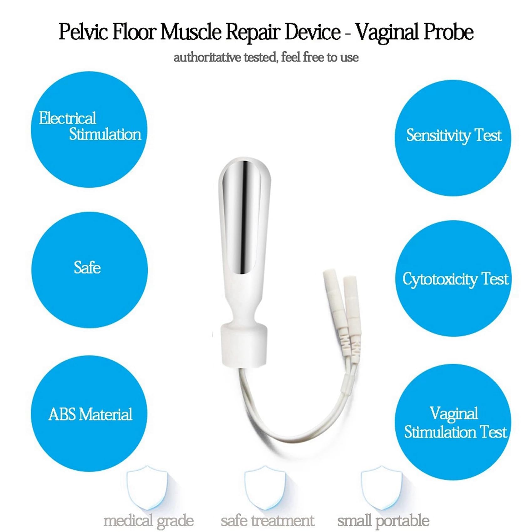 5X ÉLectrodes de Sonde Vaginale TENS/EMS Stimulateur Musculaire Du Plancher Pelvien EntraîNeur Exerciseur Femmes AméLiorent L'Incontinence