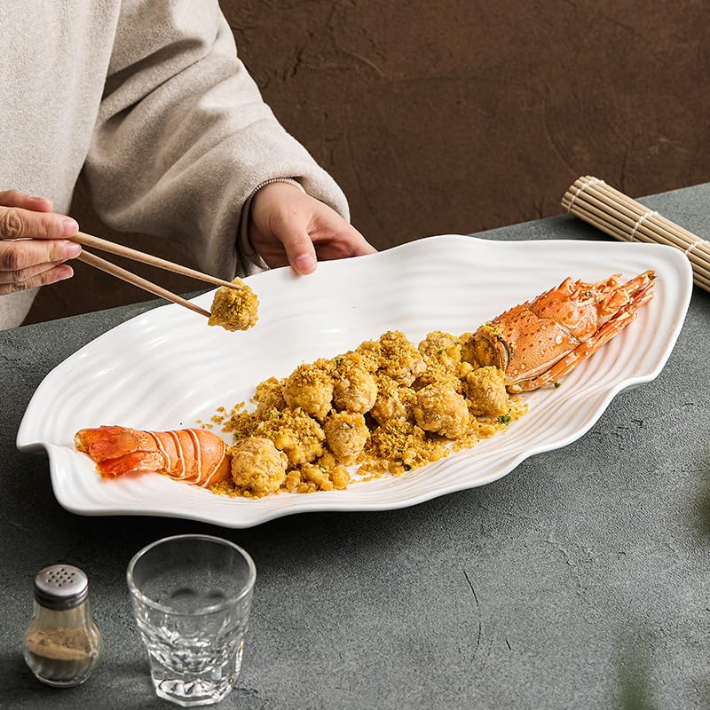 ERoomQ Dipping Bowls Sashimi Plate Hotel Tableware Plate Seafood Plate Ceramic Dish Plate Appetizer Bowls,A-One Size