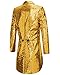Chaqueta de lentejuelas para Hombre Mens Circus Costume Fashion Sequins Outfit for Show Red