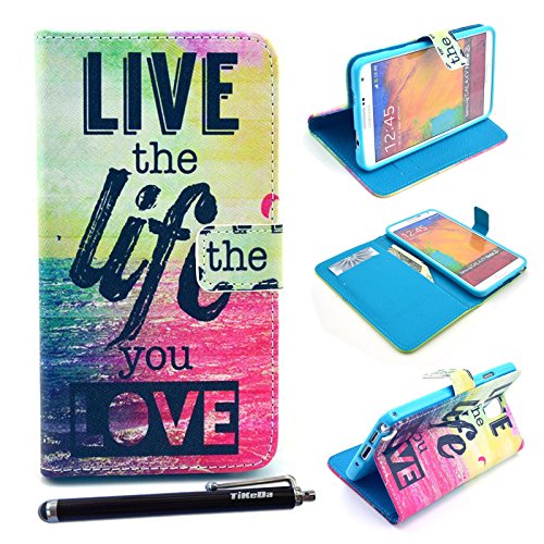 Mybase-elegant Flower and Deluxe Book Style Folio Pu Leather Wallet with Magnet Design Flip Case Cover, Credit Card Holder for Samsung Galaxy Note 3 N9000