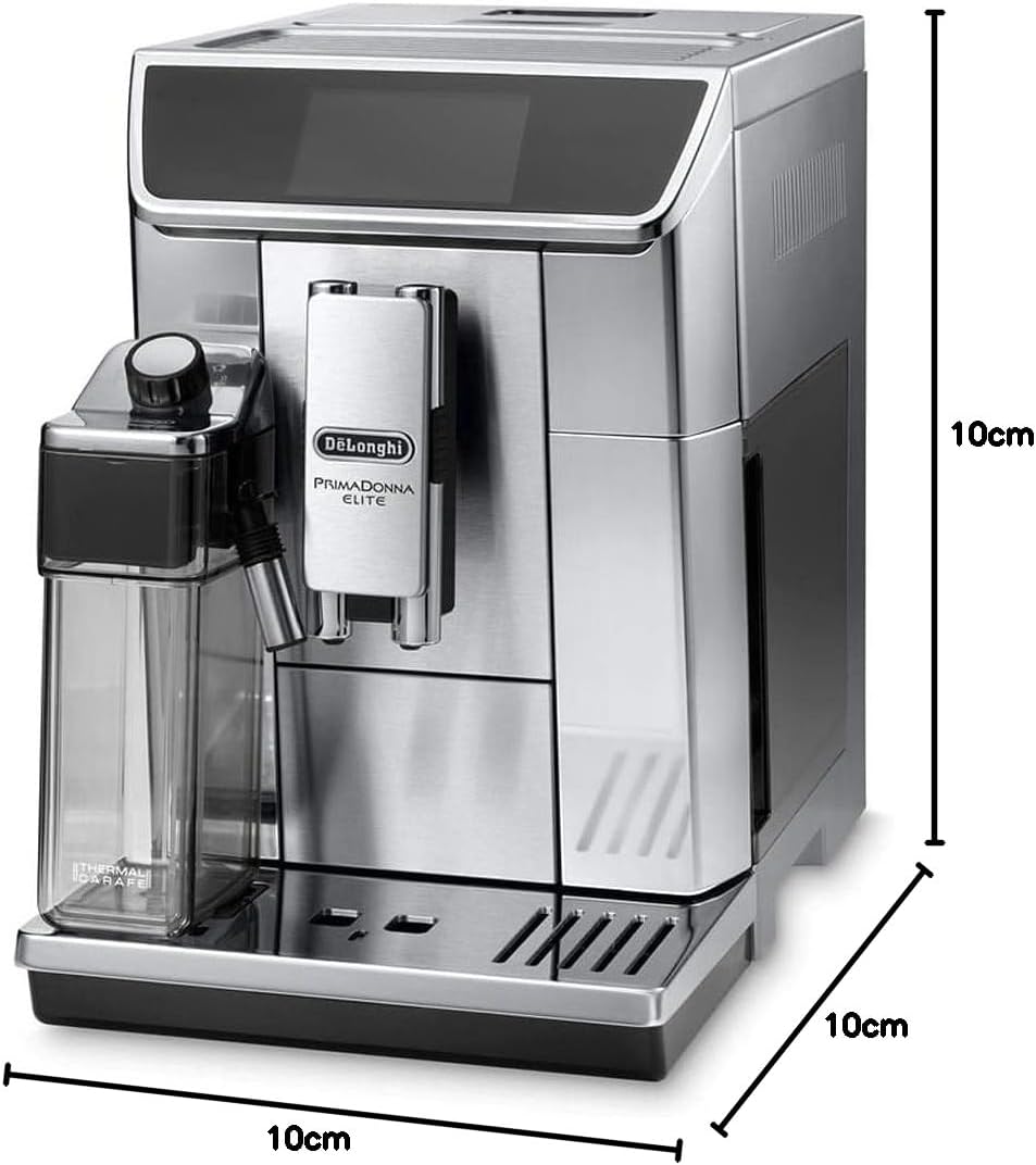 DELONGHI ECAM650.75MS Prima Donna Elite - Macchina da caffè in acciaio inox, touch screen a colori, 15 bar, pressione pompa, argento, 470 x 260 x 360 mm DELONGHI ECAM650.75MS Prima Donna Elite - Macchina da caffè in acciaio inox, touch screen a colori, 15 bar, pressione pompa, argento, 470 x 260 x 360 mm