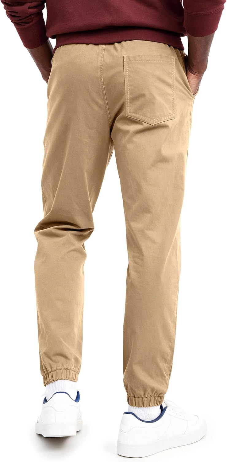HOTake Men's Joggers Casual Lightweight Elastic Waist Drawstring Hiking Chino Pants Men - Image 4
