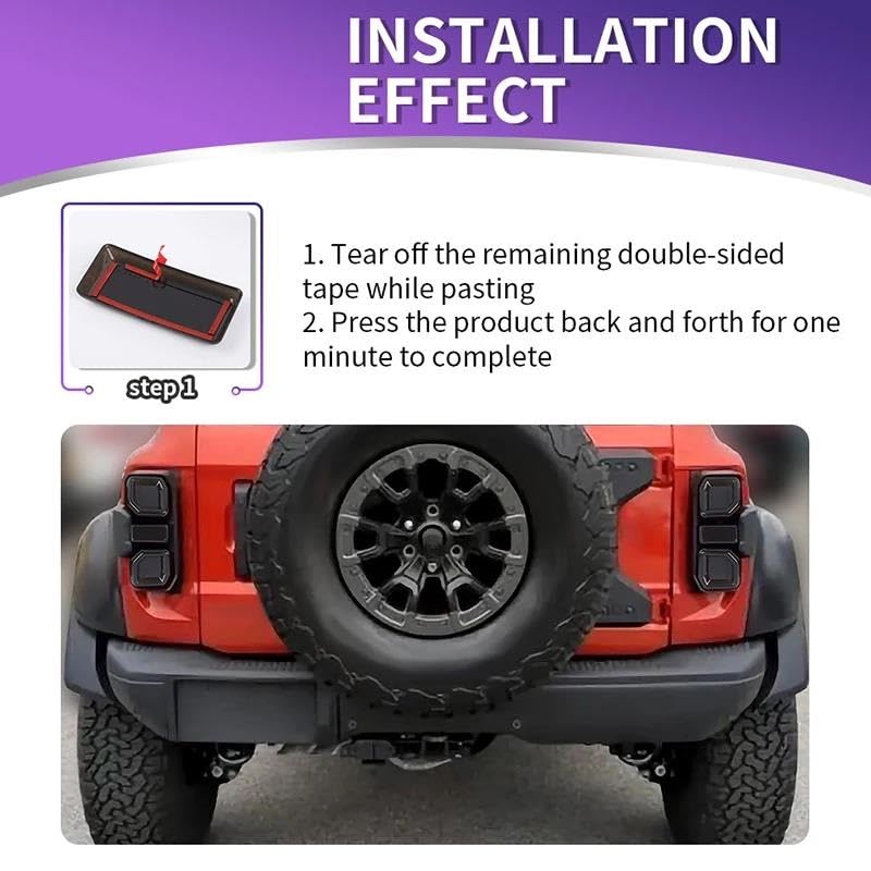 Carcasse de feu arrière ABS Ford Bronco coque de protection robuste