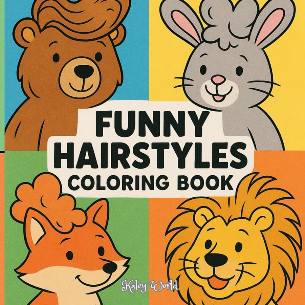 Funny Hairstyles: Coloring Book
