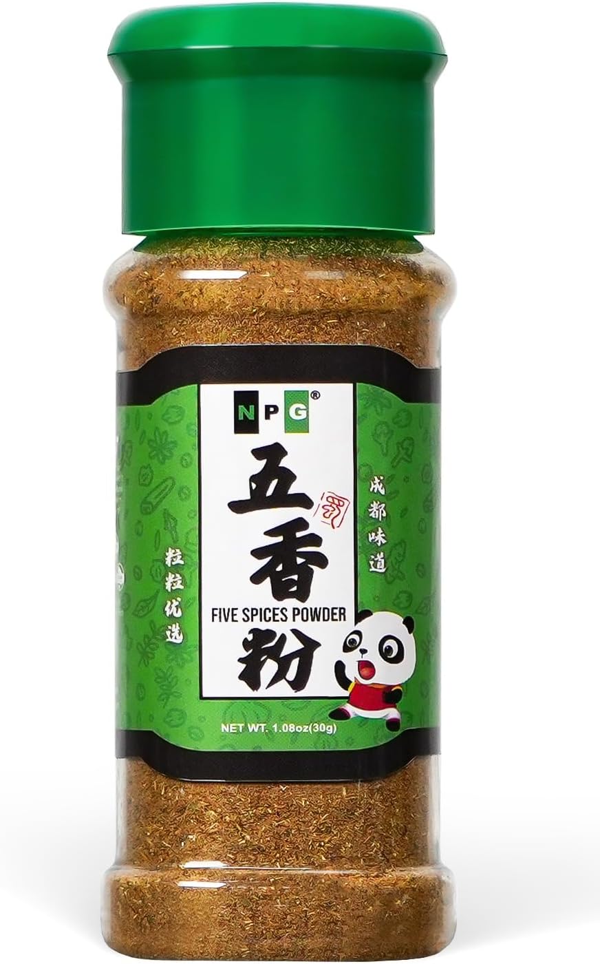 NPG Authentic Chinese Five Spice Blend 1.08 Oz, Gluten Free, All Natural Ground Chinese 5 Spice Powder, No Preservative, No MSG, Mixed Spice Seasoning for Asian Cuisine & Stir Fry