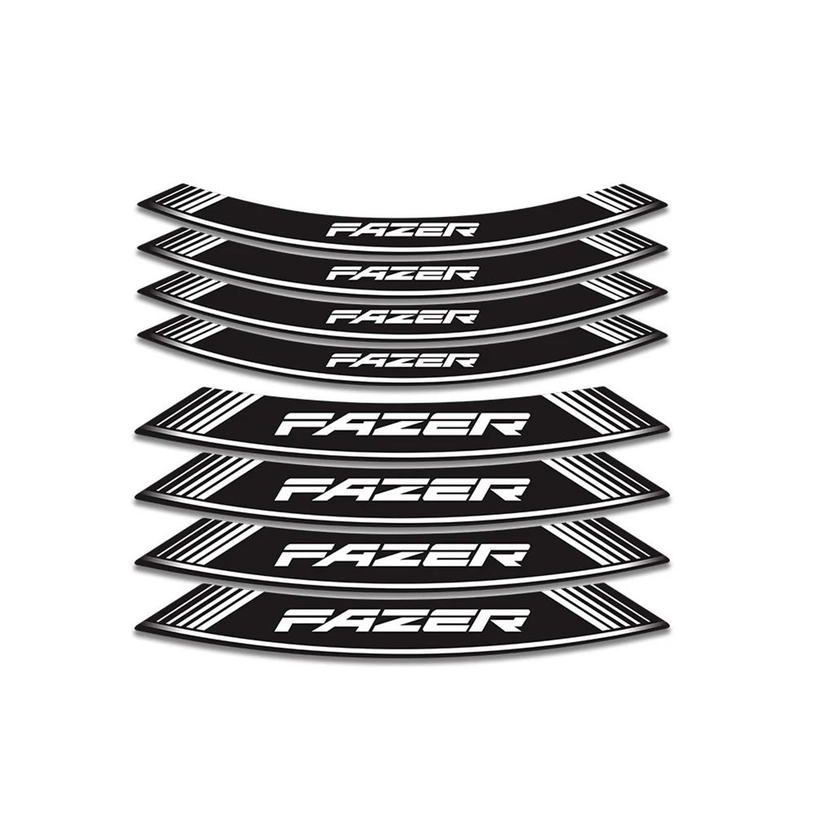Autocollants Roues Jantes Autocollants De Jantes De Moto 17 Pouces, Autocollants De Bord De Jante Intérieure, Bande Adhésive Pour Y&amaha Pour FAZER 250 600 1000 Pour Fazer Stickers Kit(Couleur 1)