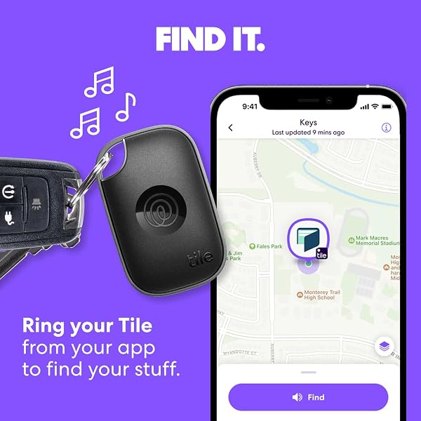 Tile by Life360 Pro - Powerful Bluetooth Tracker, Key Finder and Item Locator for Keys, Bags and More, Both iOS and Android Compatible, Phone Finder, Pack of 1 (Black) - 3
