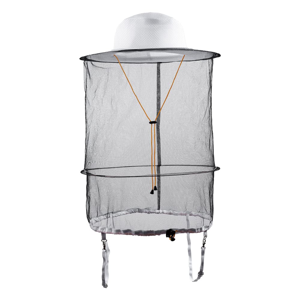 2 Chapeaux Apiculteur HunterBee - Filet Maille Anti Insectes - Homme Femme Enfant - Blanc