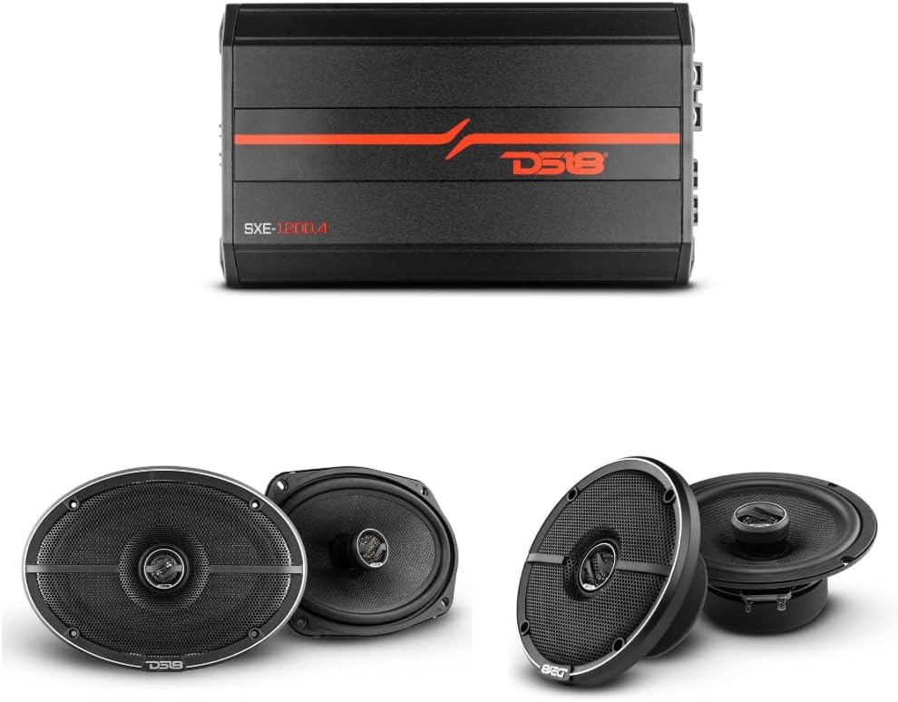 DS18 Car Speakers Bundle 2X 6.5 2Way Coaxial Speakers